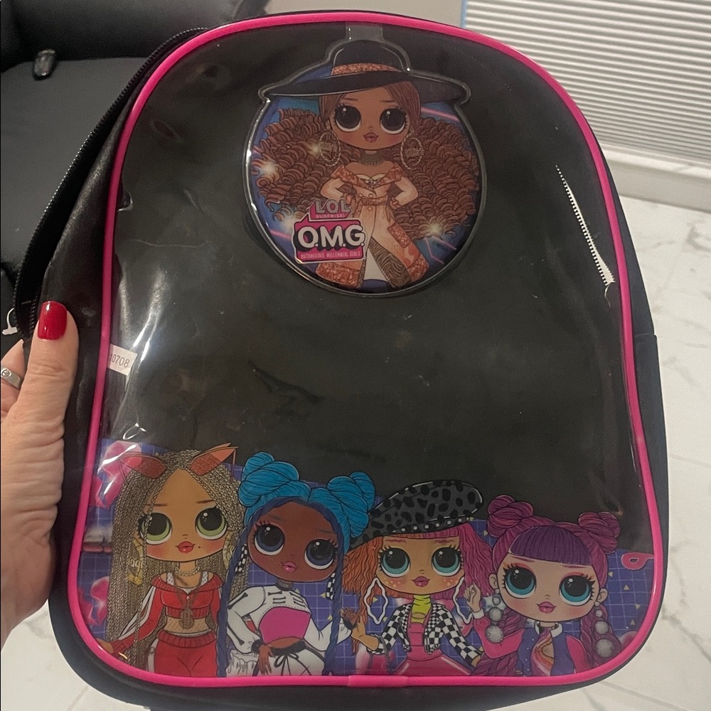 L.O.L. Surprise! Doll Backpack - Black and Pink LOL Surprise Doll Mini Backpack